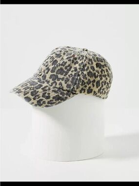 Anthropologie Leopard-Print Baseball Cap in Beige and Black